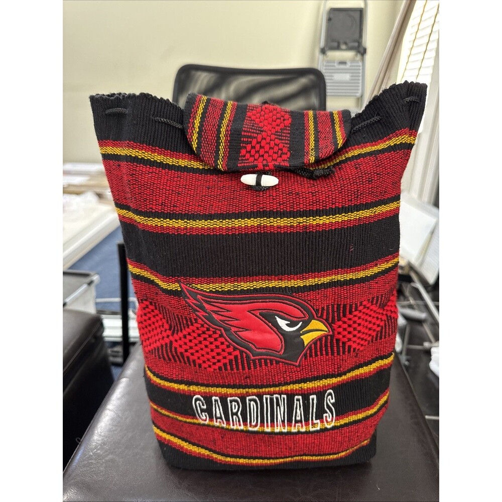 NFL Arizona Cardinals Logo Knit Backpack Bag Tote Red